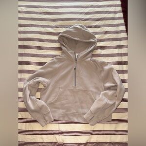 ❗️SOLD❗️Lululemon Scuba Oversized Half Zip Hoodie Mojave Sand and Logo - M/L